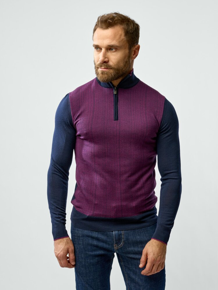 Трикотаж стойка, Atelier di Falco, фиолетовый Трикотаж стойка, Atelier di Falco, фиолетовый