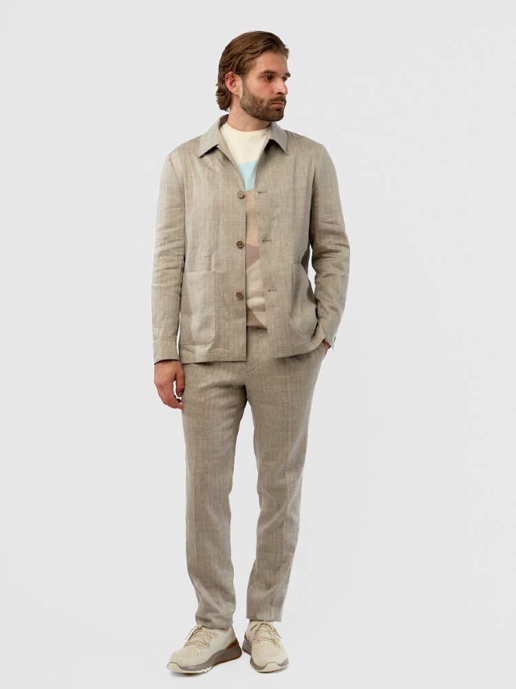 Пиджак, Atelier di Falco, бежевый, слим