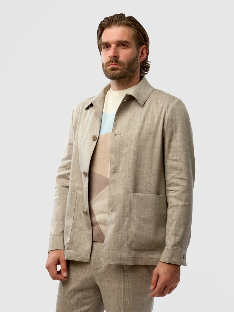 Пиджак, Atelier di Falco, бежевый, слим