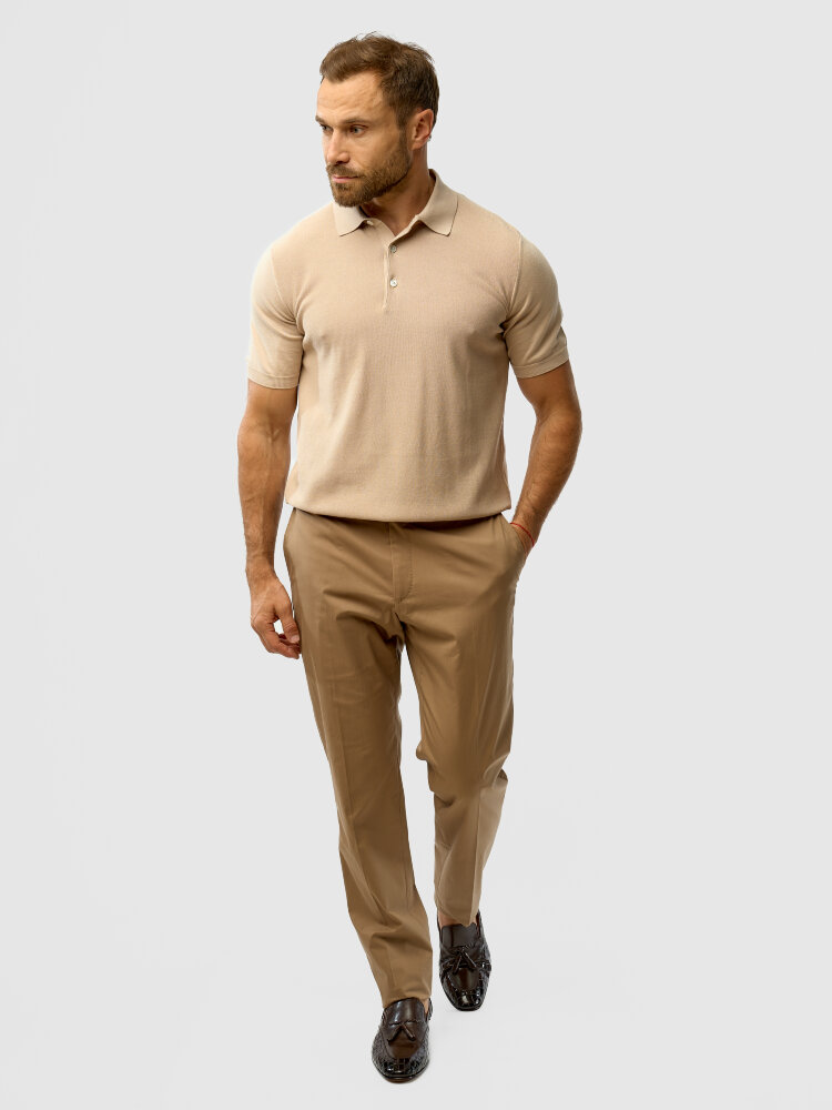 Брюки, Corneliani Collection, коричневый, слим
