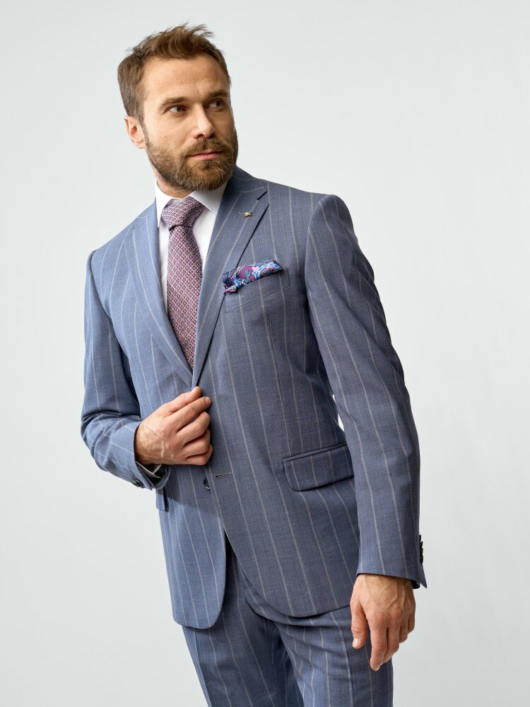 Костюм, Corneliani Collection, серо-голубой, слим